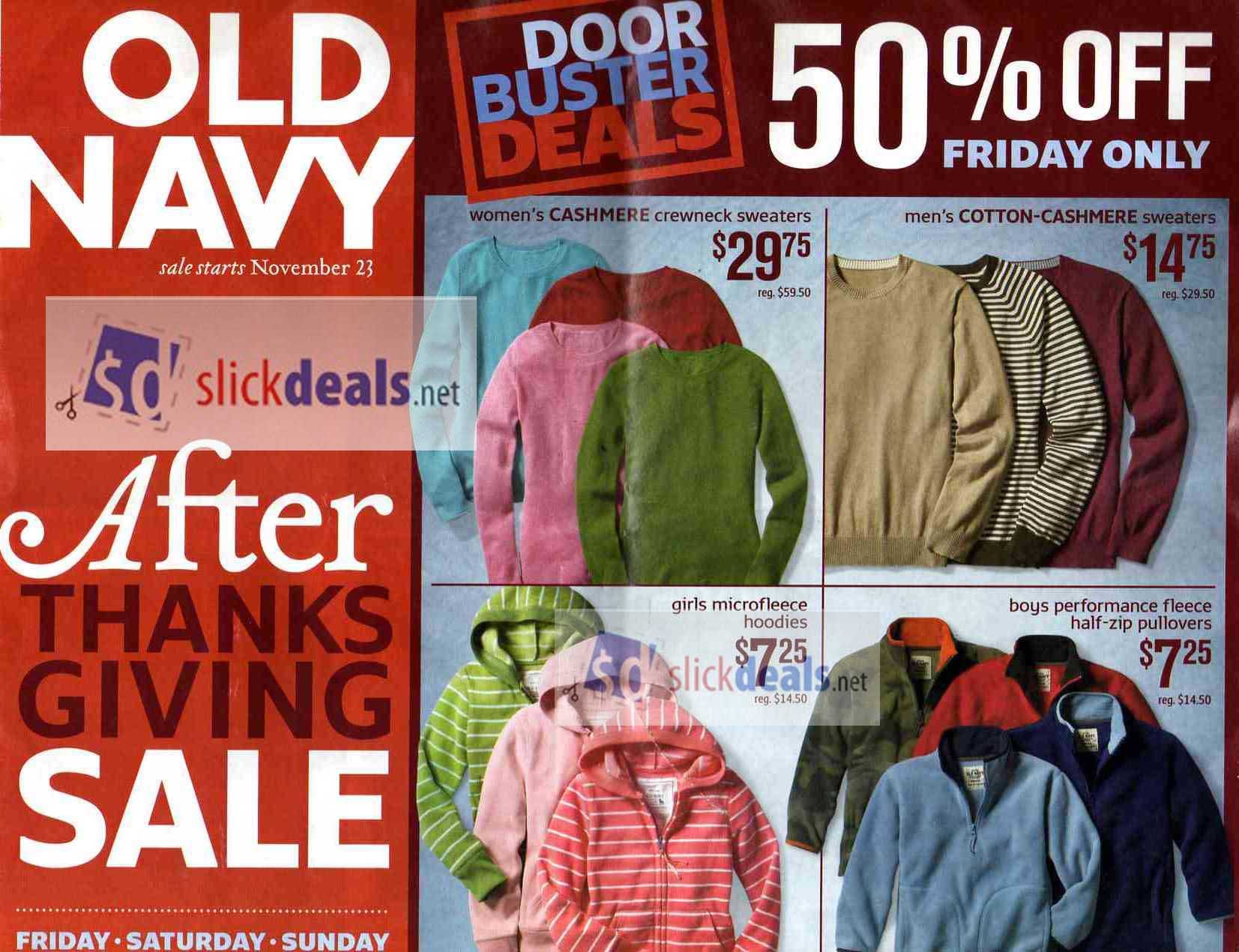 Old Navy BlackFriday Ad Page 1