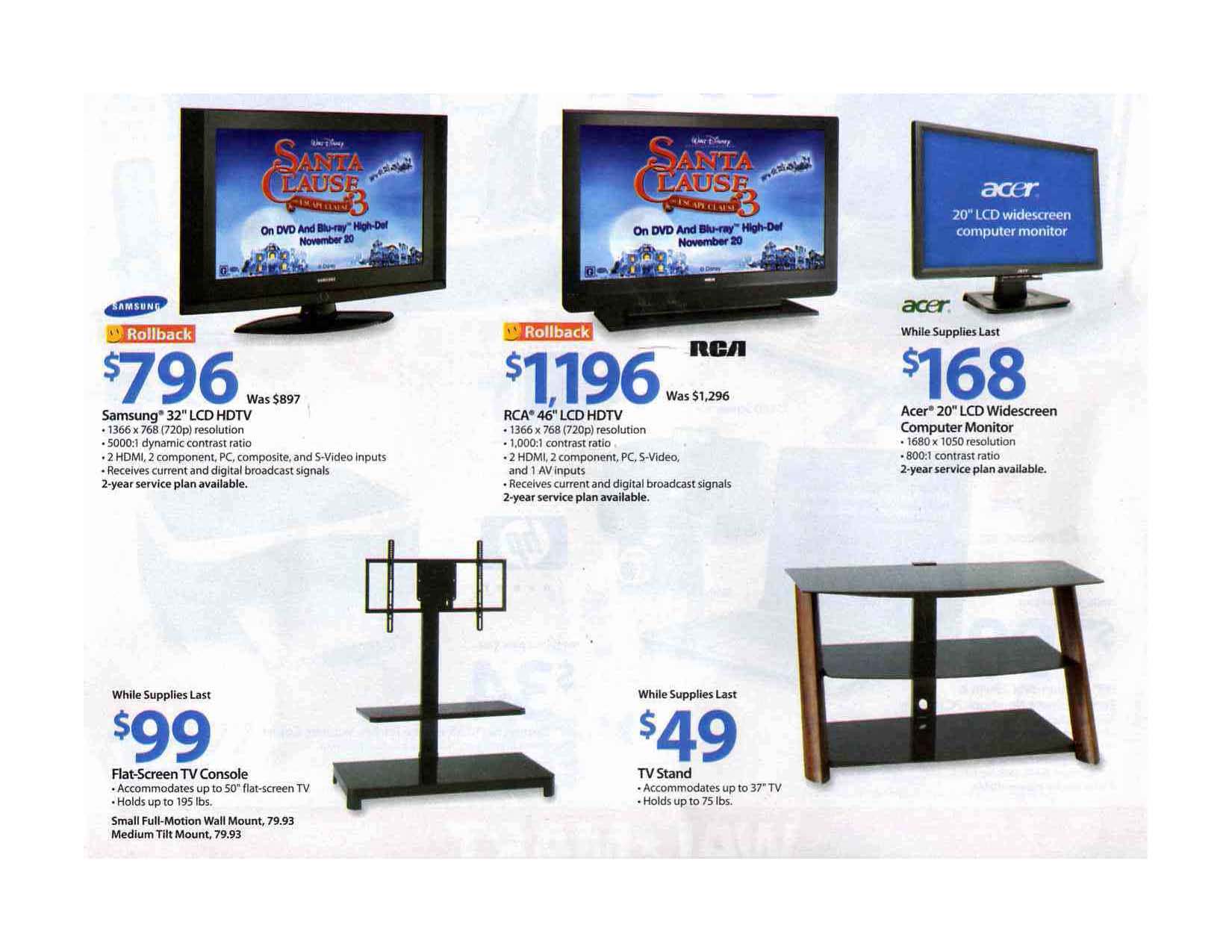 Here is the Black Friday ad for Wal-Mart, day after Thanksgiving: